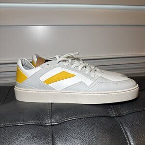 Thousand Fell Men's Court Low Top Sneaker White Grey Yellow Size 12 Shoes